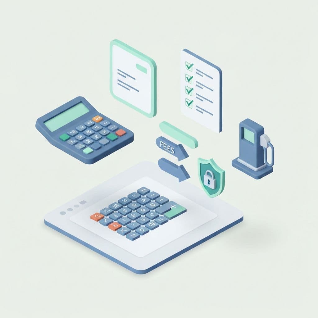 Ilustracija praktičnih kripto alata - kalkulatori, checkliste i konverteri