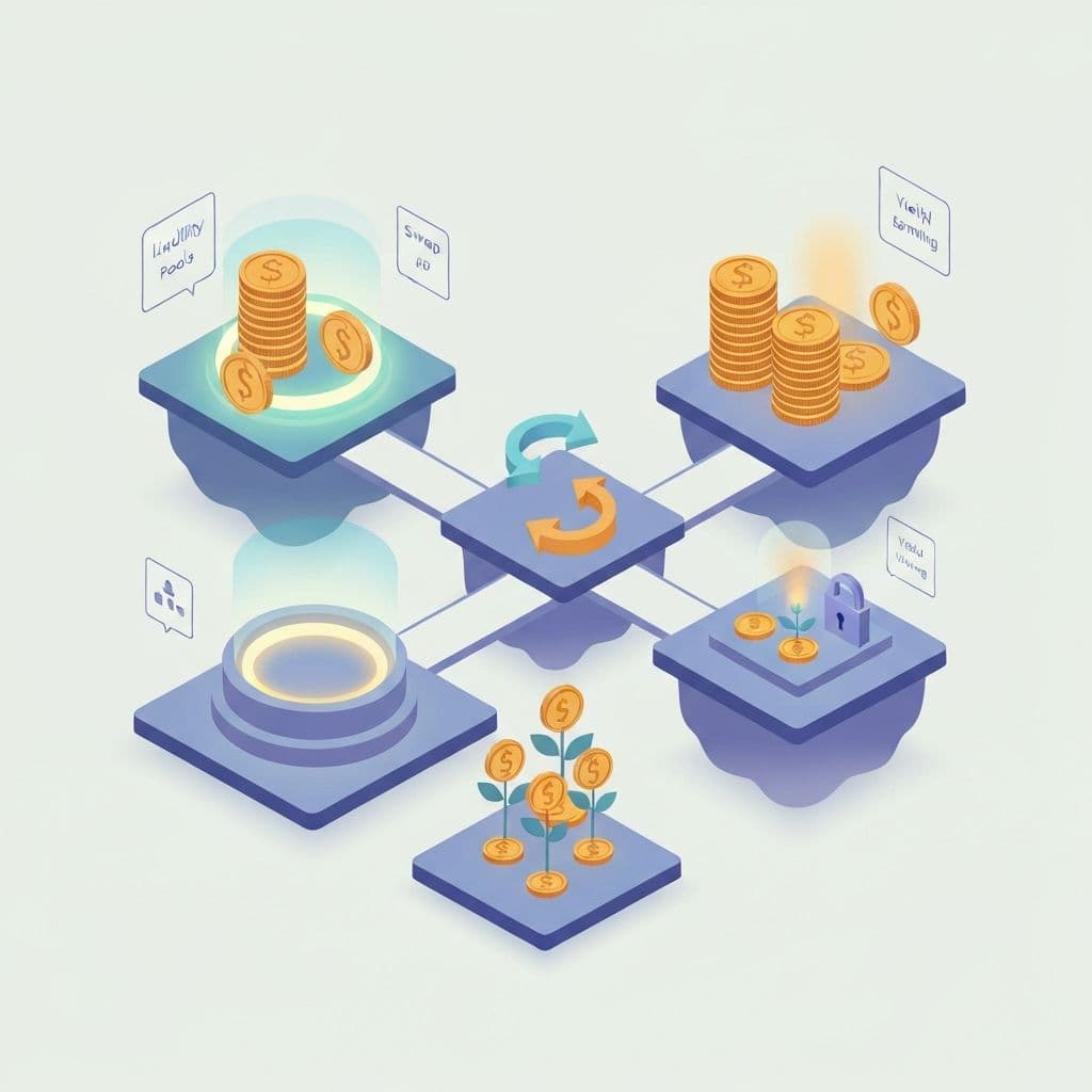 DeFi decentralizirane finansije ilustracija