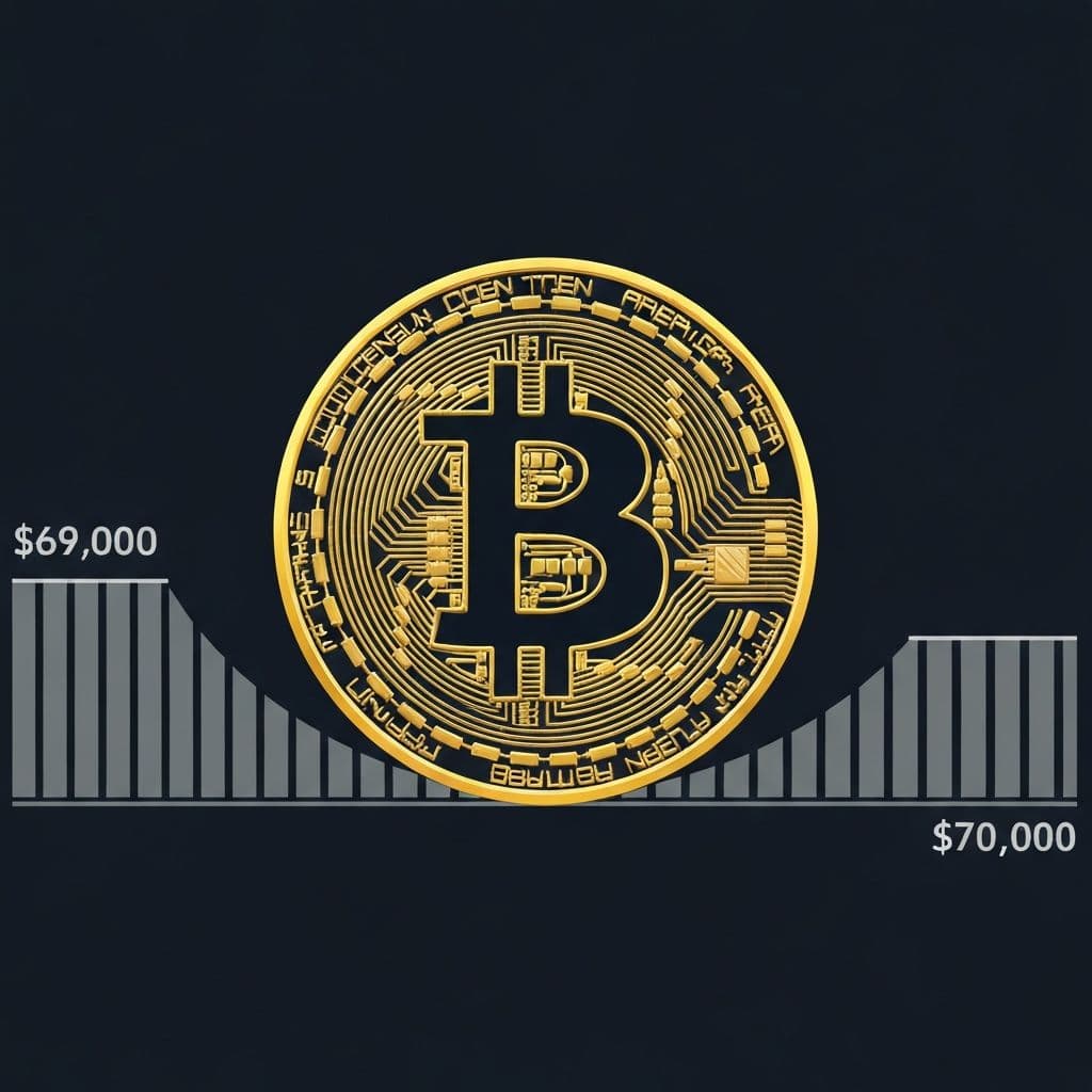 Bitcoin stagnira između 69.000 i 70.000 dolara dok tržište pokazuje oprez