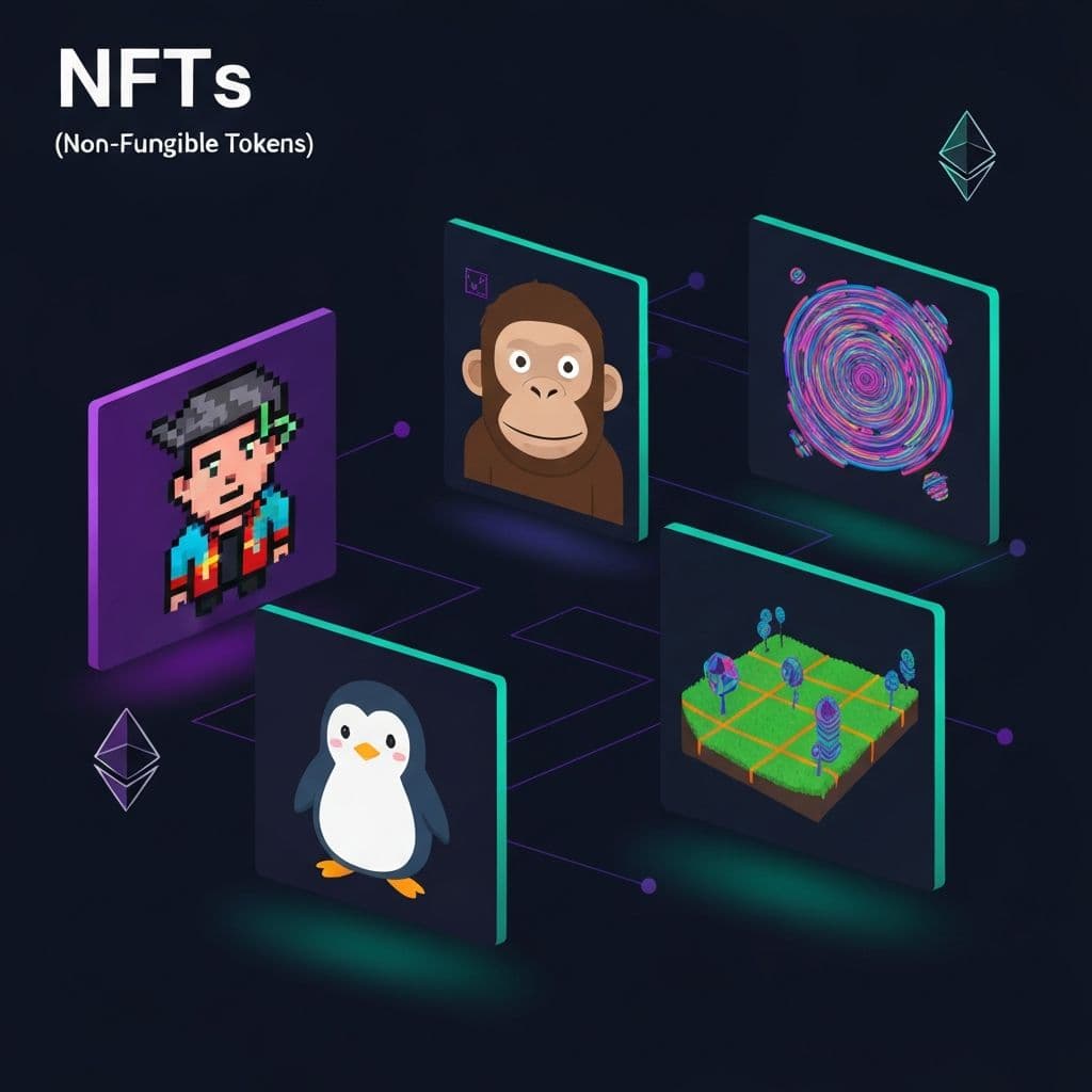 NFT kolekcije i digitalna umjetnost prikazane u virtuelnoj galeriji na blockchainu