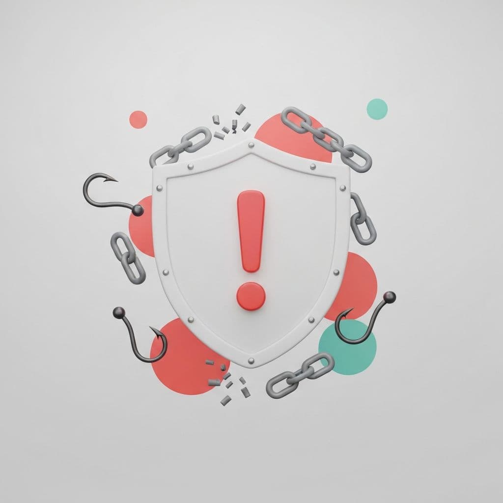 Upozorenje na kripto prevare - stit sa znakom upozorenja