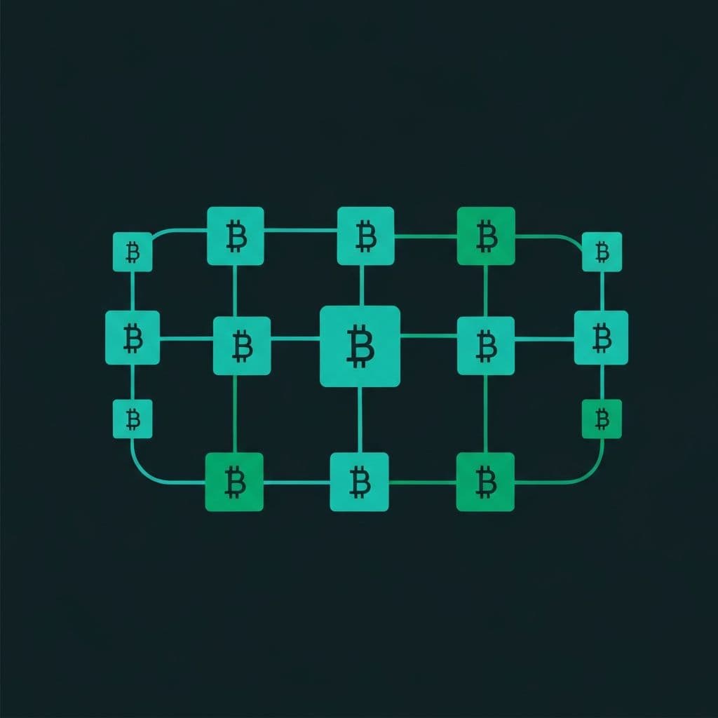 Sta je blockchain - ilustracija povezanih blokova u lancani niz
